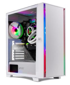 Skytech Shiva Gaming PC Desktop, Ryzen 7 7700X 4.5GHz (5.4GHz Turbo), NVIDIA RTX 4060 8GB, 2TB NVMe SSD, 16GB DDR5 RAM 5200, 650W Gold PSU, 360mm ARGB AIO, Wi-Fi, Win 11