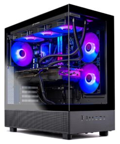 Skytech Azure Gaming PC Desktop, Ryzen 7 9700X 3.8 GHz (5.5GHz Turbo Boost), NVIDIA RTX 4060 8GB GDDR6, 1TB SSD, 16GB DDR5 RAM 6000, 650W Gold PSU, 360mm ARGB AIO, Wi-Fi, Win 11 Home