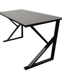 K-Shaped Gaming Table | Black legs, black top